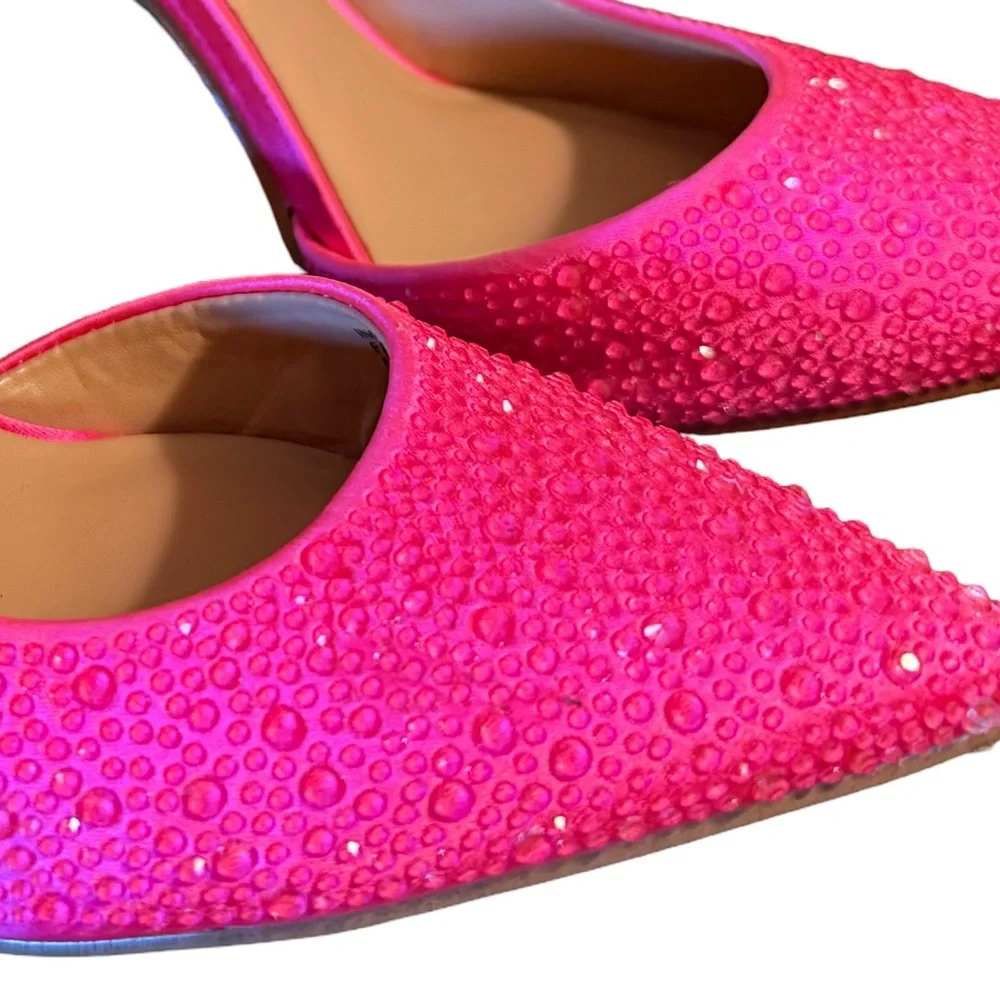 INC International Concepts NWT Stunning Vibrant Pink Embellished Heels (SH059) - Picture 3 of 10